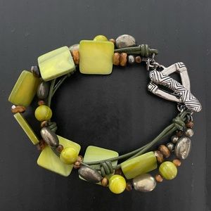 Silpada green mother of pearl bracelet